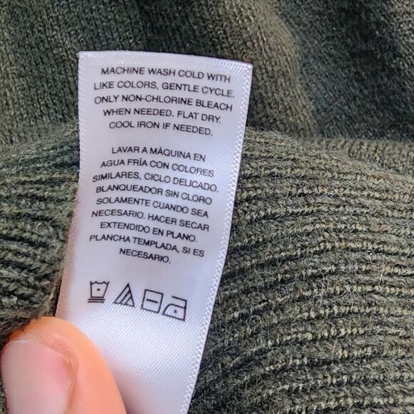 Scoop Olive Green Cozy Green Ballon Sleeves Sweater Size L - Picture 6 of 9